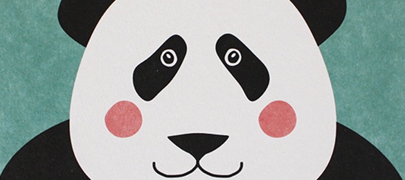 Postkarte Panda ohne Text