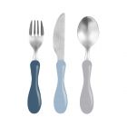 Besteckset Edelstahl Pulver Blau