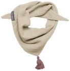 Halstuch Musselin mit Quaste Größe S Nude / staubiges Rosa