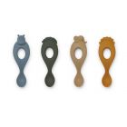 Silikonlöffel Liva 4er Pack Blauer Mix