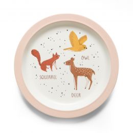 Runder Melaminteller Verträumtes Rosa
