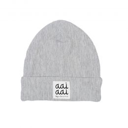 Rib Beanie Grau Newborn