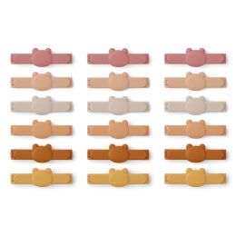 Gonzo Verschluss-Klammern 18er Pack Dunkles Rosa Multi Mix