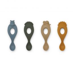 Silikonlöffel Liva 4er Pack Blauer Mix